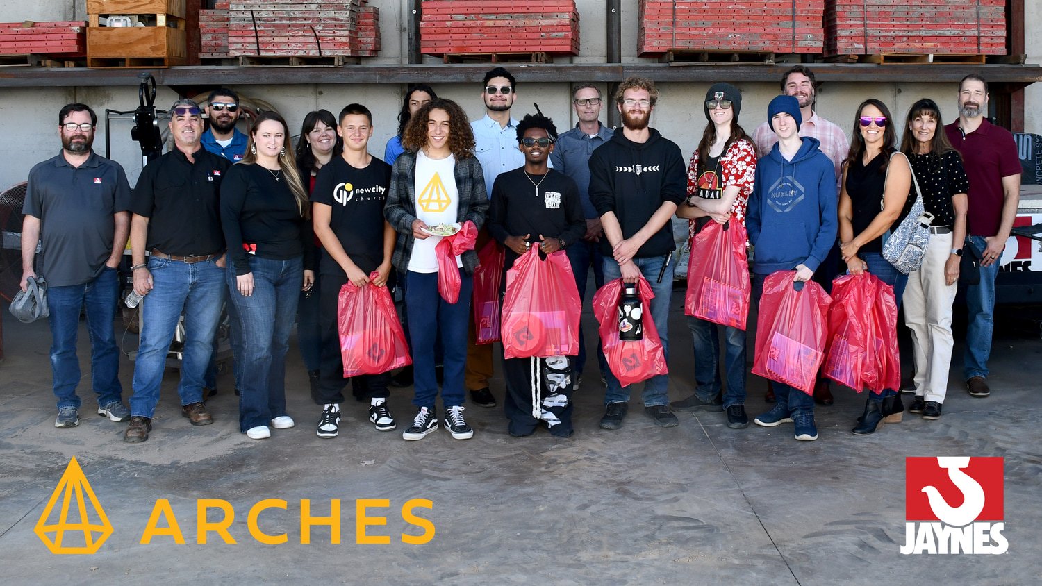 Students from Arches learning about various career paths in commercial construction during an educational tour of Jaynes corporate headquarters in Albuquerque New Mexico.